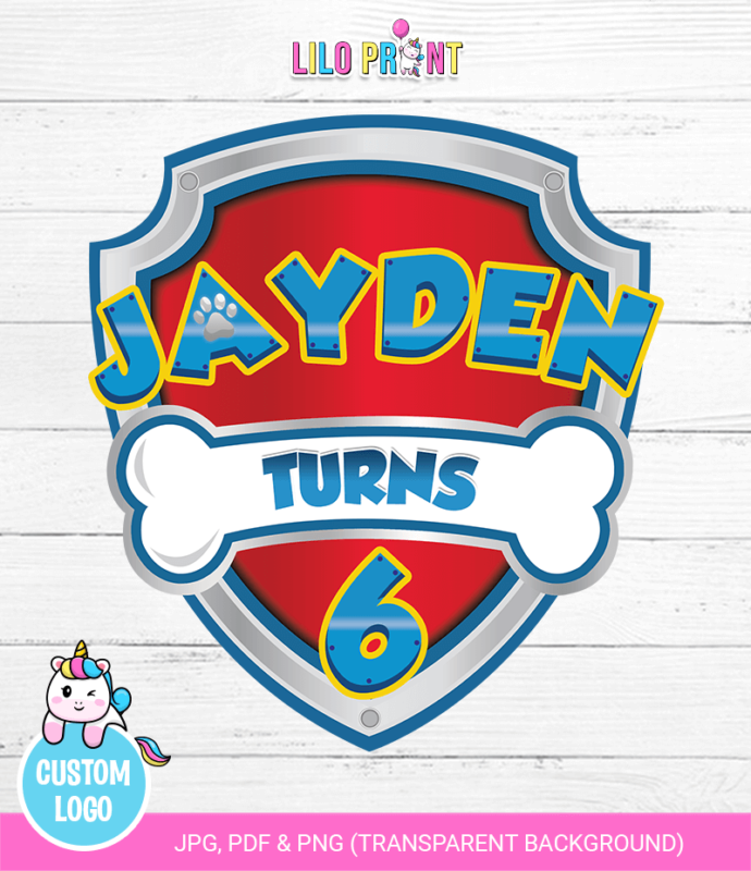 Paw patrol personalized logo - paw patrol logo